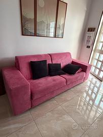 Divano letto in alcantara