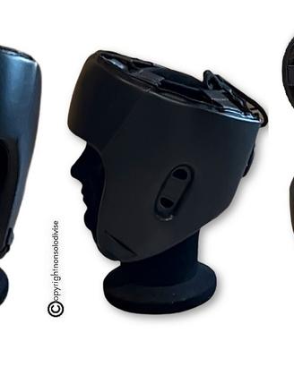 Casco Protettivo in Pelle per Boxe Kick Boxing Mua