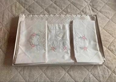 Lenzuola matrimoniale in pizzo fatto a mano