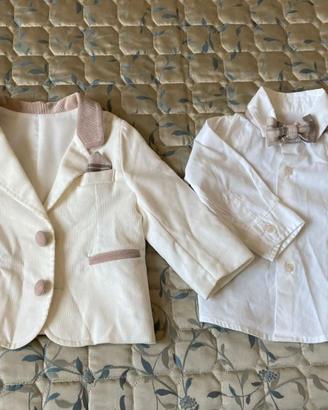 Completo cerimonia camicia, papillon + giacca NUOV