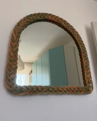 Specchio in Rattan