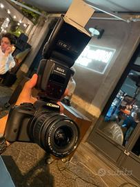 fotocamera canon e flash