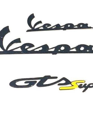 VESPA 125 250 300 GTS SUPER KIT ADESIVI TARGHETTA 