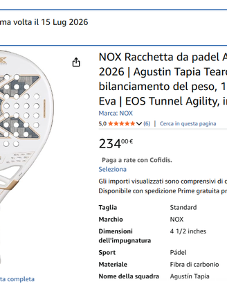 NOX Racchetta da padel AT10 Genius 12K Alum Xtrem