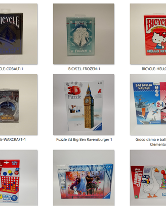 giocattoli assortiti