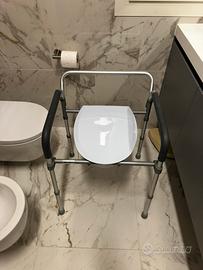 Seggiola brevettata in alluminio per WC