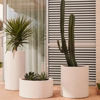 Vaso in cemento bianco Kave Home / 55x52 cm