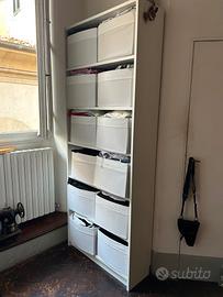 Ikea BILLY + 12x contenitore bianco DRÖNA
