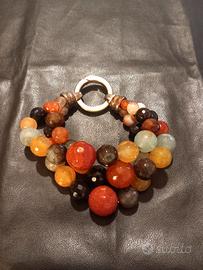 Bracciale con pietre colorate sui toni autunnali