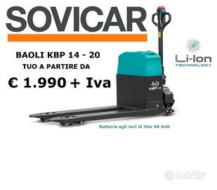 NUOVO TRANSPALLET ELETTRICO BAOLI KBP 14-20