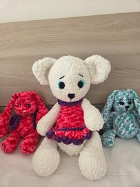 🐰🐻✨ Coniglietti e orsetto fatti a mano – ultimi 