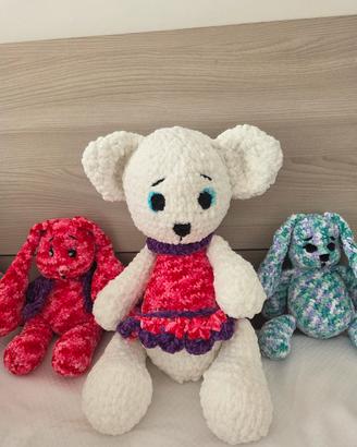 🐰🐻✨ Coniglietti e orsetto fatti a mano – ultimi 