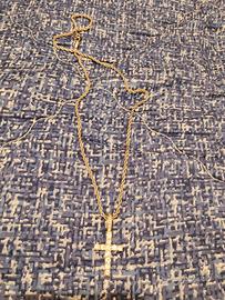 Collana con ciondolo a Croce brillante - Color Arg