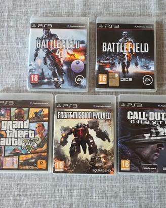 PS3 Lotto 5 Giochi d'Azione - Completi