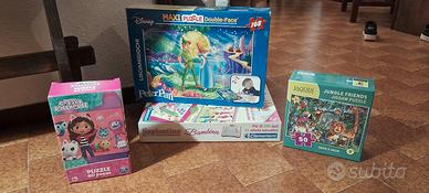  Puzzle, casaBambole, macchinaSpider, unicorno etc