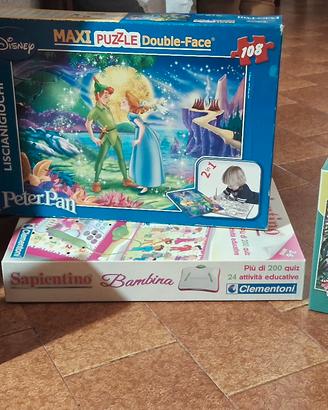  Puzzle, casaBambole, macchinaSpider, unicorno etc