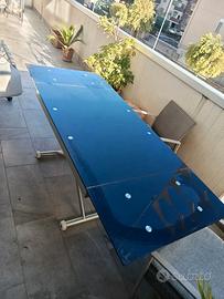 Tavolo in cristallo apribile