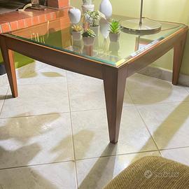 Tavolino 80x80 cristallo molato