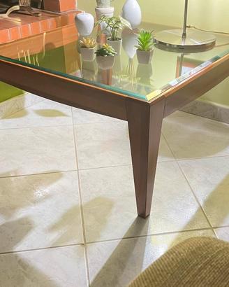 Tavolino 80x80 cristallo molato