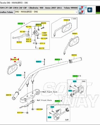 Specchio Sx Kawasaki VN Custom 900 560010089