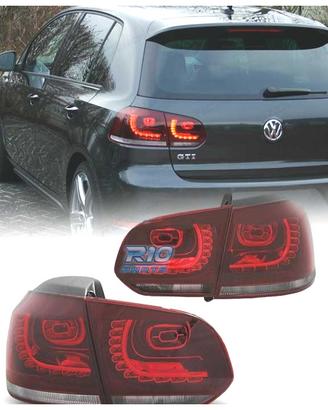 FANALI VOLKSWAGEN VW GOLF 6 08-12 LED ROSSO CHIARO