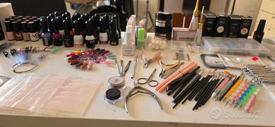 kit completo per ricostruzione unghie e nail art 