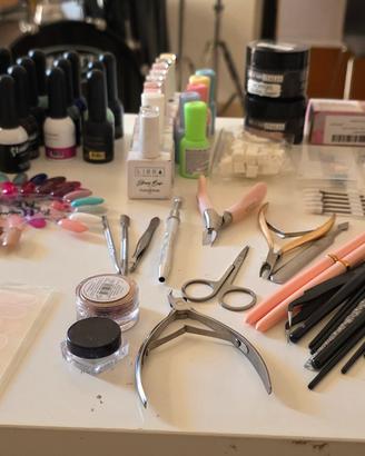 kit completo per ricostruzione unghie e nail art 