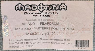 Biglietto concerto vintage MADONNA