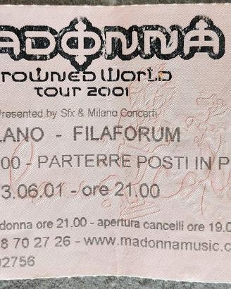 Biglietto concerto vintage MADONNA