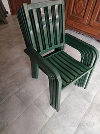 8 poltroncine di acciaio plastificaprezzo 80 tutte