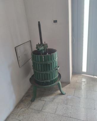 Torchio meccanico per lavorazione dell'uva 