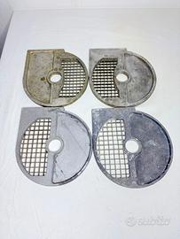 4 dischi da taglio a cubetti per tagliaverdure