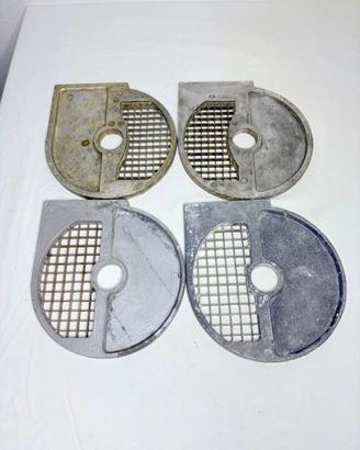 4 dischi da taglio a cubetti per tagliaverdure