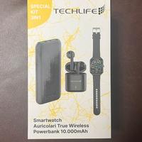 Techlife Kit 3in1 smartwatch cuffie powerbank