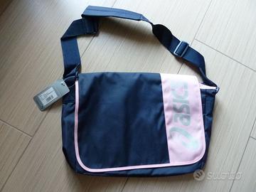 Borsa a tracolla Asics blu e rosa