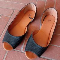 Ballerine pitonate Punta aperta 🐍