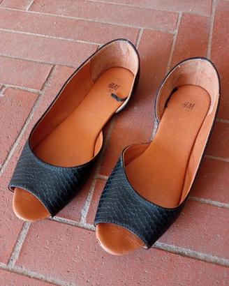 Ballerine pitonate Punta aperta 🐍