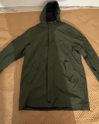 Giacca impermeabile H&M, colore verde, taglia L.