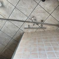 Kit binario in acciaio per porta vetro- legno