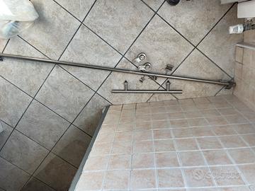 Kit binario in acciaio per porta vetro- legno