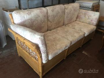Divano rattan 3 posti