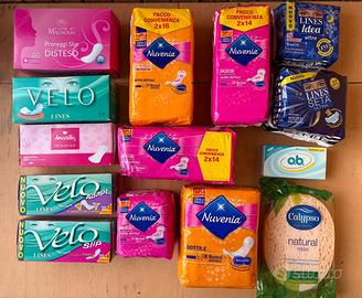 Assorbenti e salvaslip Lines Nuvenia e altri