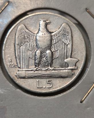 5 Lire 1926 RARA 