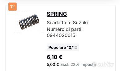 Molle frizione Suzuki dr600 originali. 
