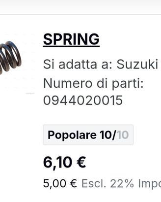 Molle frizione Suzuki dr600 originali. 