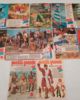 Lotto pubblicità Big Jim Mattel anni 70, 80