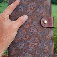 porta cravatte da viaggio in seta e vera pelle