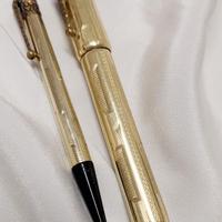 Penna stilografica e portamine antiche oro18k