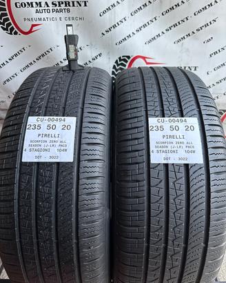 2 PNEUMATICI 235/50 R20 PIRELLI 4 STAGIONI 80%