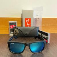 Ray-Ban Justin / Nero Opaco + Blue Mirror